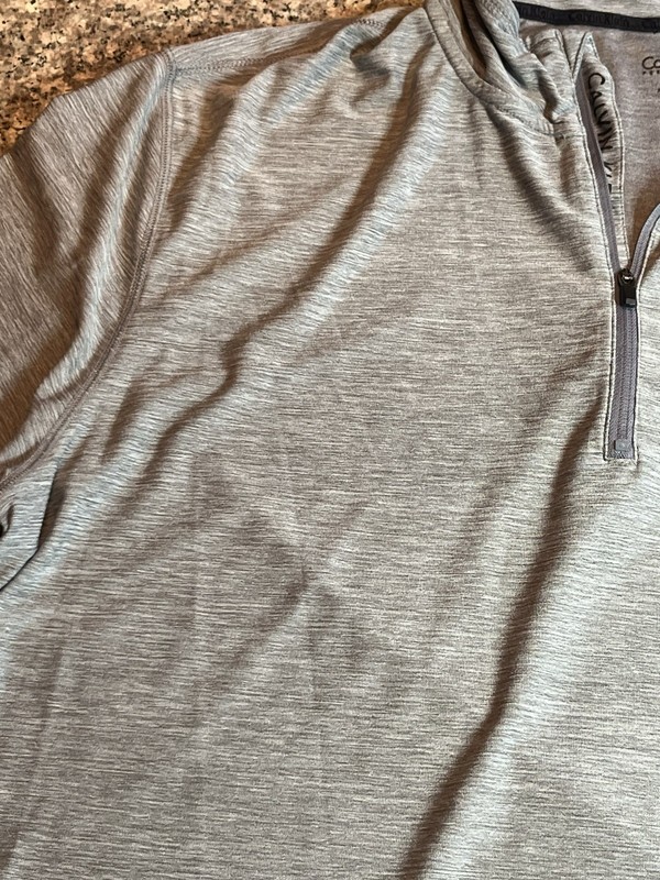 Calvin Klein Performance Lightweight 1/4 Zip Gray Men’s Size XL gallery