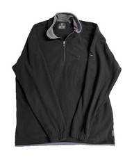 IZOD PerformX Men’s L Black Mock Neck 1/4 Zip Long Sleeve Pullover Polyester