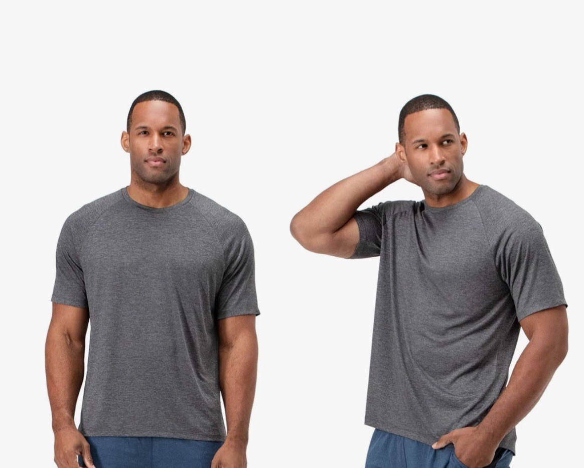 DEVOPS Men’s Sun Protection Dry-Fit Short Sleeve Workout Tee Shirt - Size 3X gallery