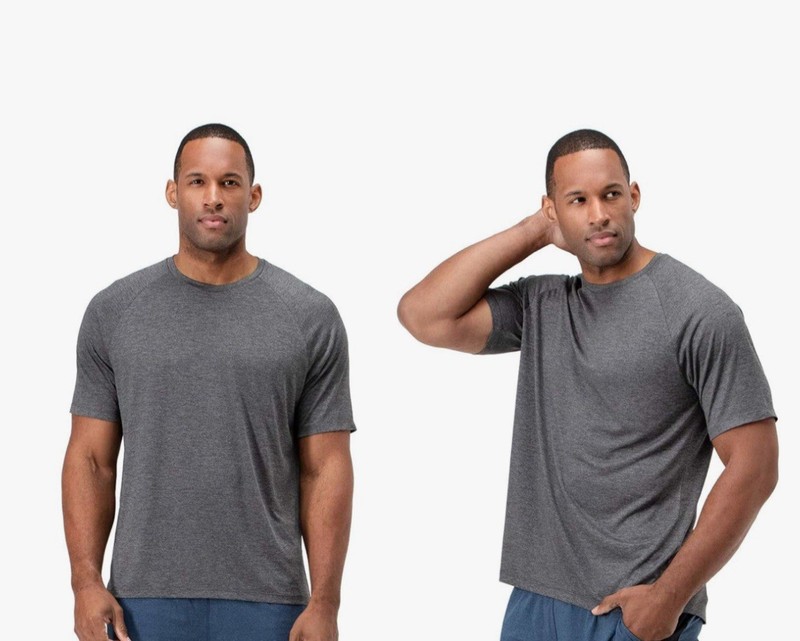 DEVOPS Men’s Sun Protection Dry-Fit Short Sleeve Workout Tee Shirt - Size 3X gallery