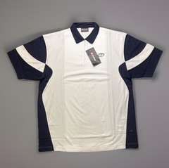 Lotto Italian Tennis Men’s XXL Impact Zip White/Navy Atheltic Polo Shirt NWT NOS