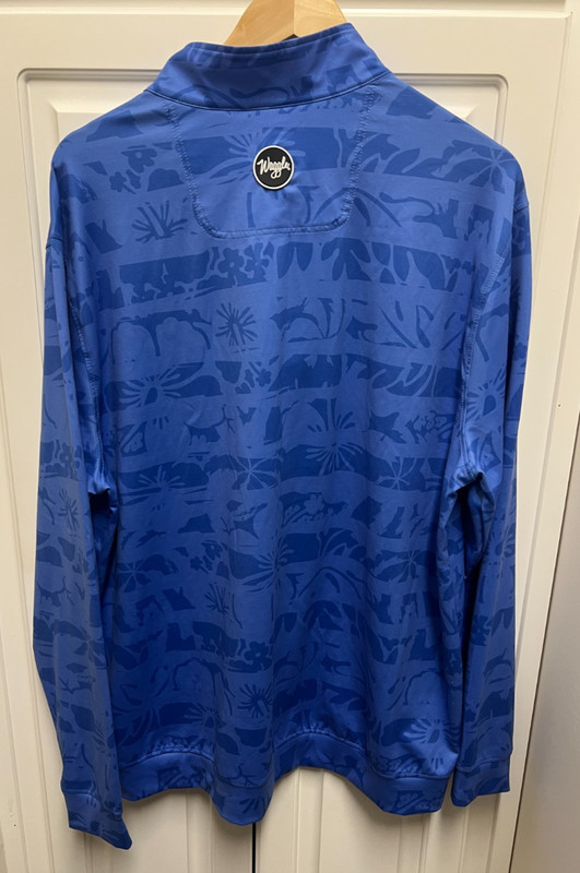 Waggle Men's Waikiki Quarter Zip Golf Shirt Top, Blue Size XXL NEW gallery
