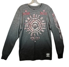 American Fighter Long Sleeve Kingsgate Thermal Shirt Mens Sz L Large Gray
