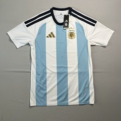 Adidas Argentina AFA Soccer Jersey Mens medium White Blue Fan Blank Back