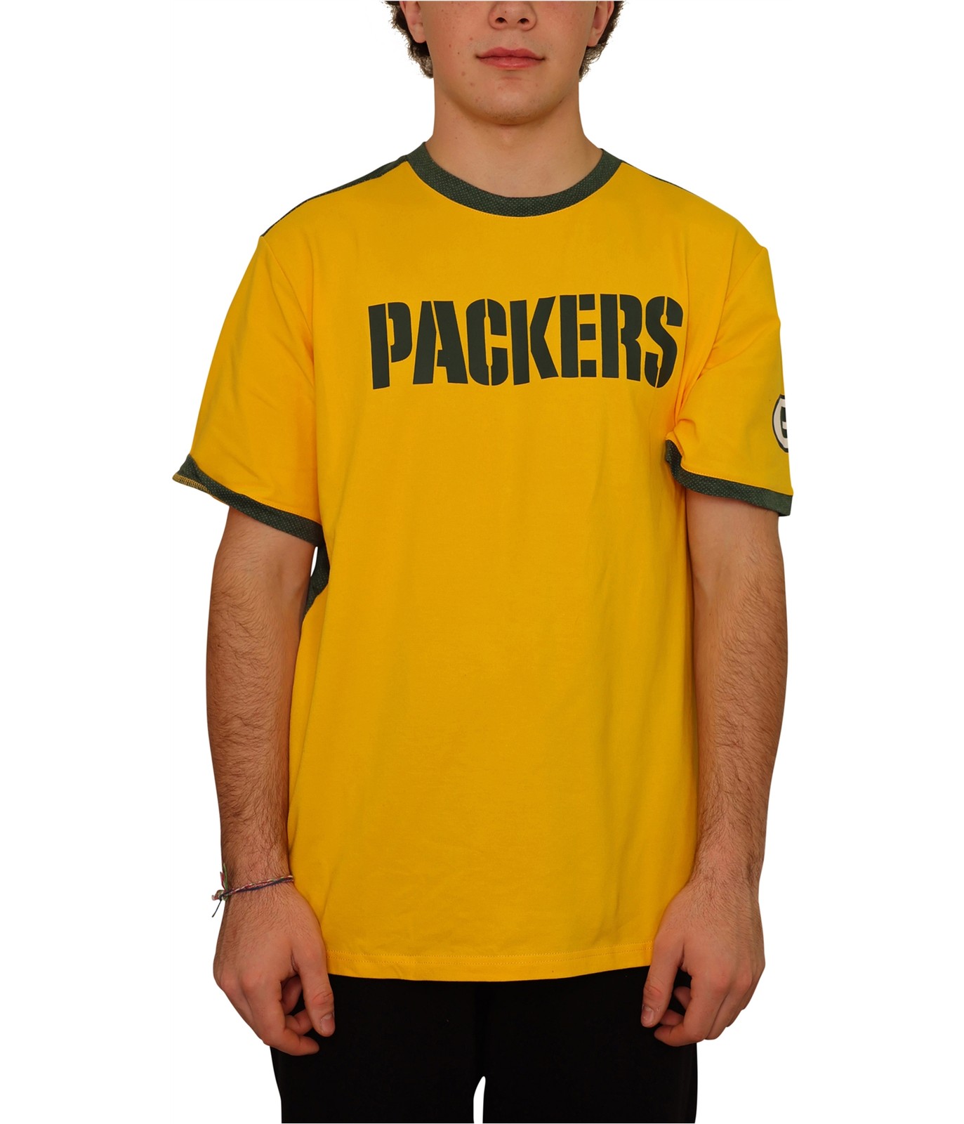 MSX Mens Packers Graphic T-Shirt, Yellow, Large gallery