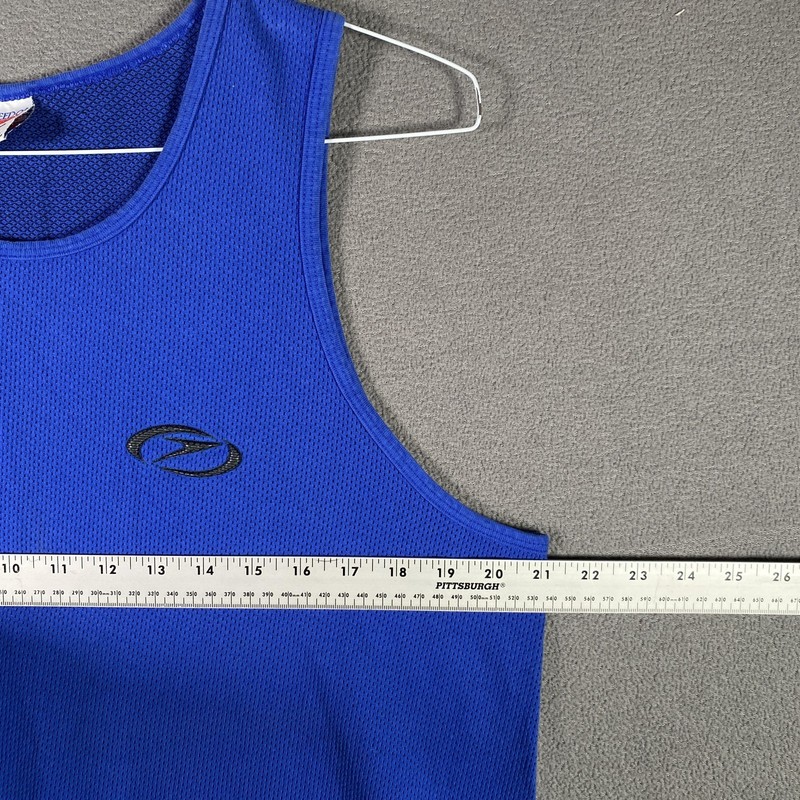 Speedo Shirt Mens Extra Large Blue Mesh Tank Top Athletic Singlet Made in USA gallery