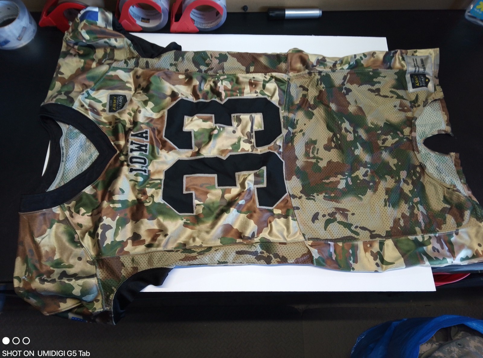 ARMY NATIONAL GUARD SPORTS JERSEY. TEAM IOWA # 33 ADULT SIZE X-LARGE gallery