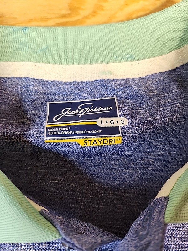 Jack Nicklaus Blue StayDri Golf Polo Shirt Mens Large Lightweight gallery