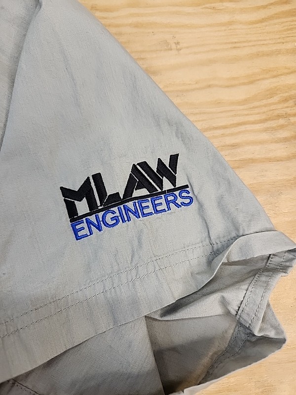 MLAW Mahindra Logo Fishing Outdoors Shirt Vented Lightweight Mens Large gallery