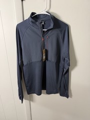 ASICS Mentor Men’s Steel Blue1/2 Zip Pullover Long Sleeve Athletic Top S