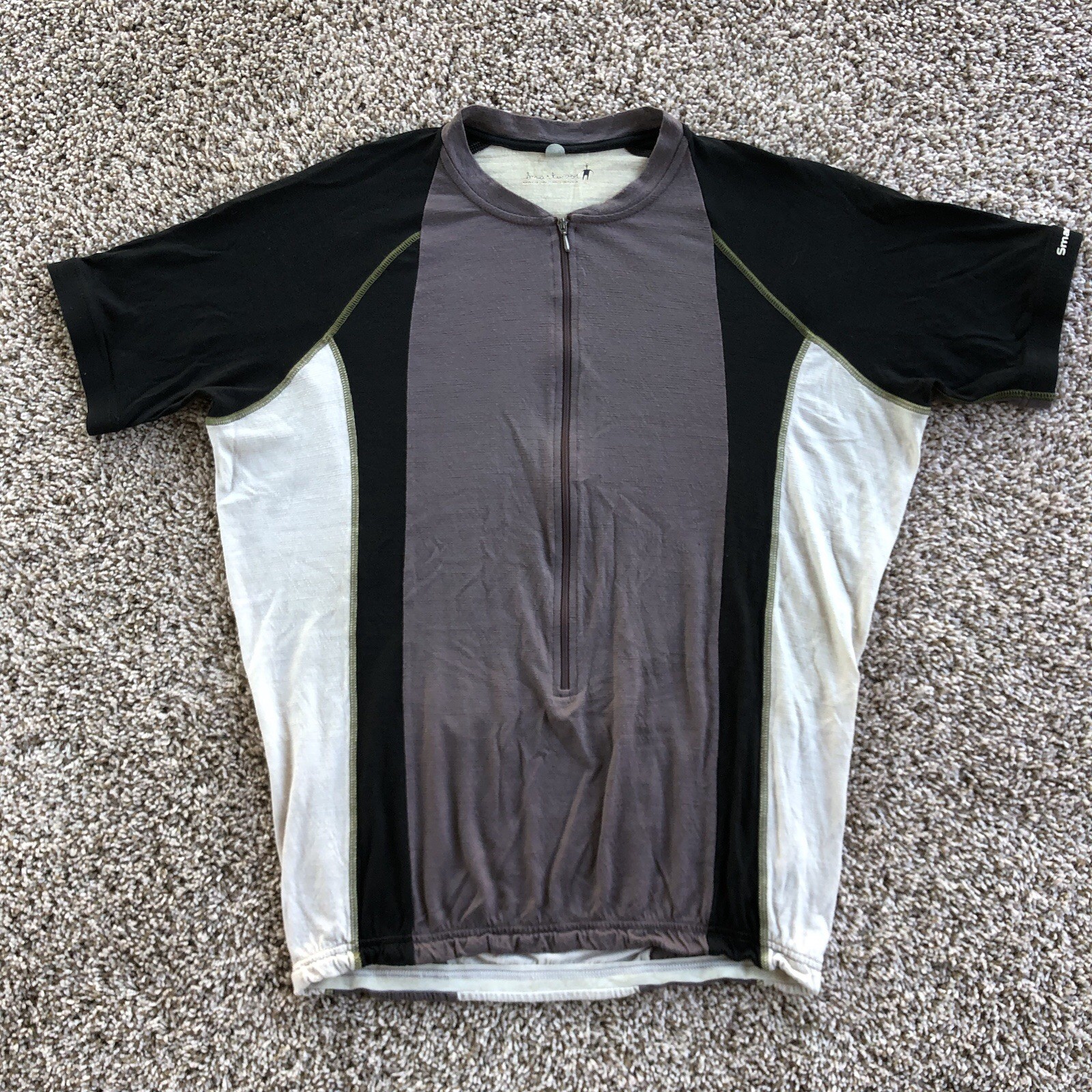 Smartwool Cycling Jersey Shirt Mens XL Earth Tone Merino Wool Zip Active Outdoor gallery