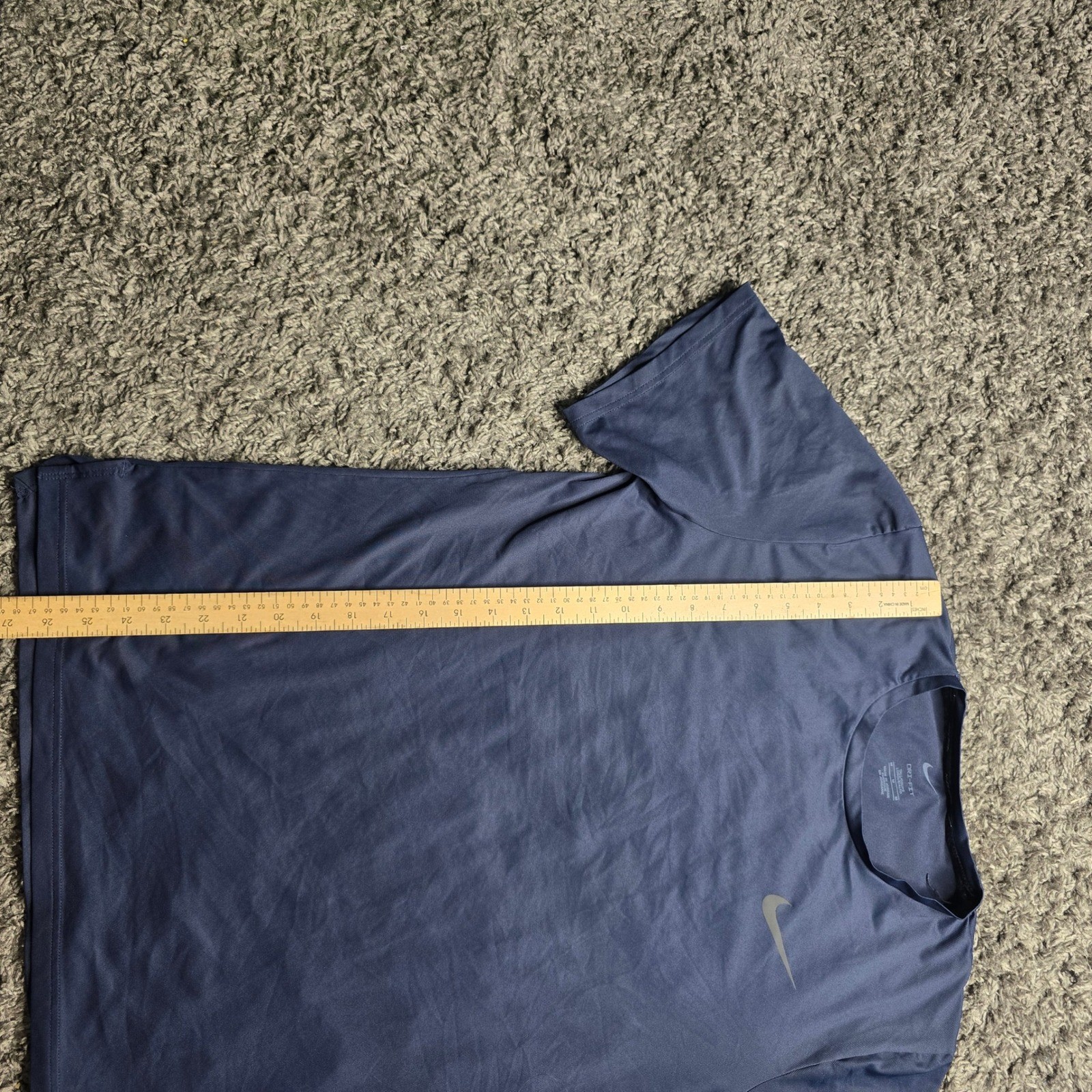 Nike Pro Dri-FIT Mens Medium Tall Blue Short Sleeve Training Shirt Athletic Tee gallery