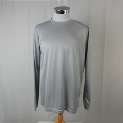 Zone Pro Sport Men’s Long Sleeve Crew Neck Sport T-Shirt Gray, Large #1466