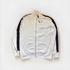 Tommy Hilfiger Track ZipUp Jacket Men’s Medium NWT White/Blue Stripe Longsleeve