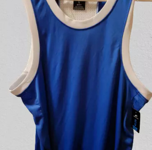 Mens Pro-Player Mesh Tank Blue With White Size XL gallery