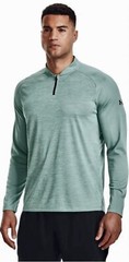 Under Armour Med Run HeatGear 1/4 Zip Fitted Pullover Men’s Sea Foam Blue/Green