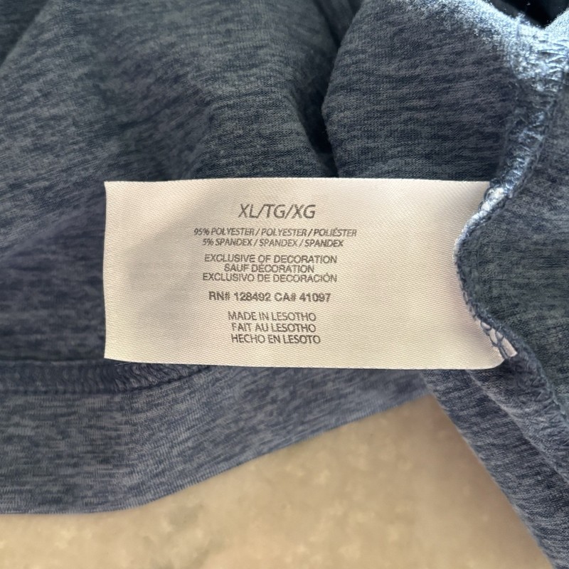Greg Norman Tech Active Quarter Zip Pullover Blue Mens XL Shark Logo Long Sleeve gallery