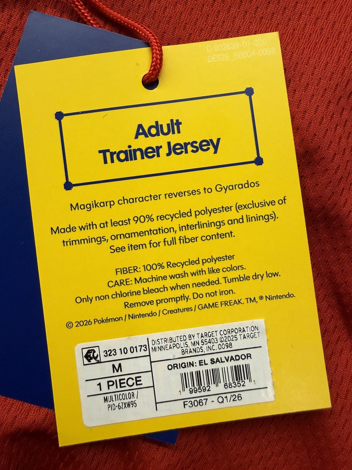 Pokémon x Target Adult Size Medium (M) Reversible Jersey Magikarp Gyarados gallery