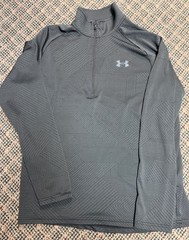 Under Armour Pullover Mens Medium Gray Ventilated HeatGear Quarter Zip Shirt