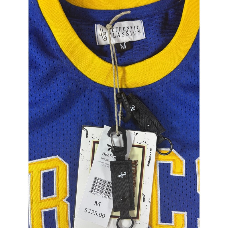 Authentic Classics Michael Jordan Laney High School Bucs Jersey Blue Yellow MED gallery