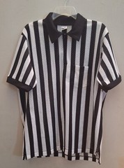 Cliff Keen Mens Referee Athletic Shirt Stripe Quarter Zip Shirt XL