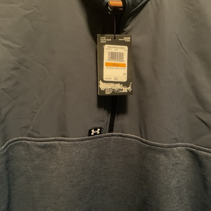 Under Armour Layer Drive Storm 1/2 Zip Grey Pullover Golf Mens Small New w Tag gallery