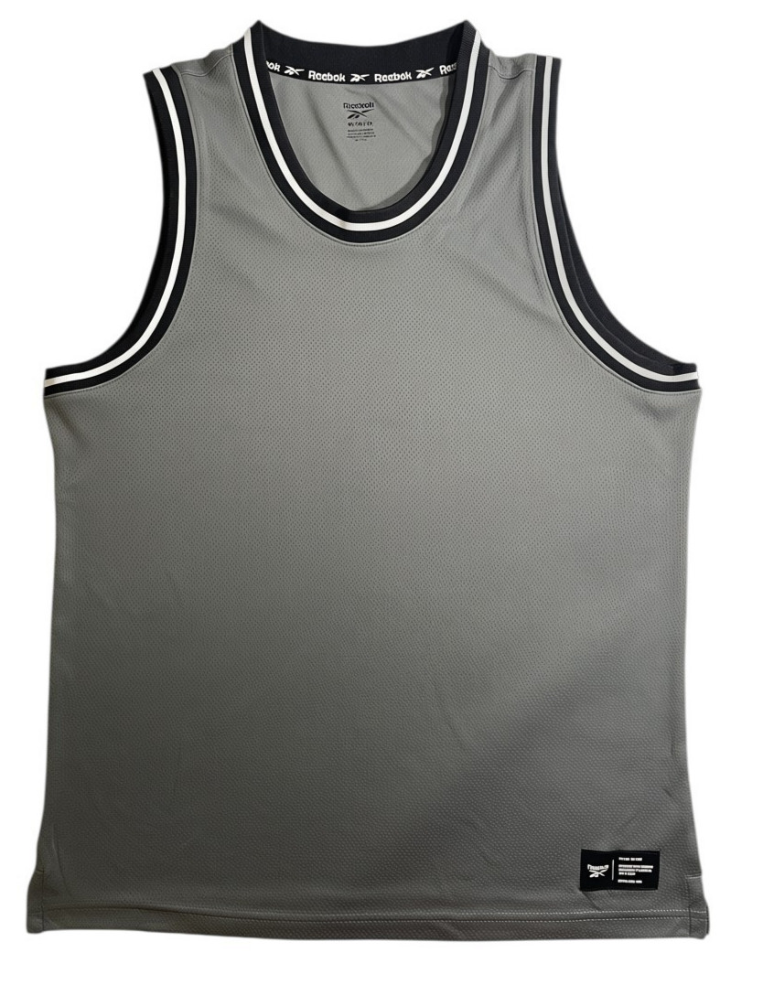 Reebok Performance Tank Top Men’s Medium Gray Athletic Sleeveless Shirt NEW gallery