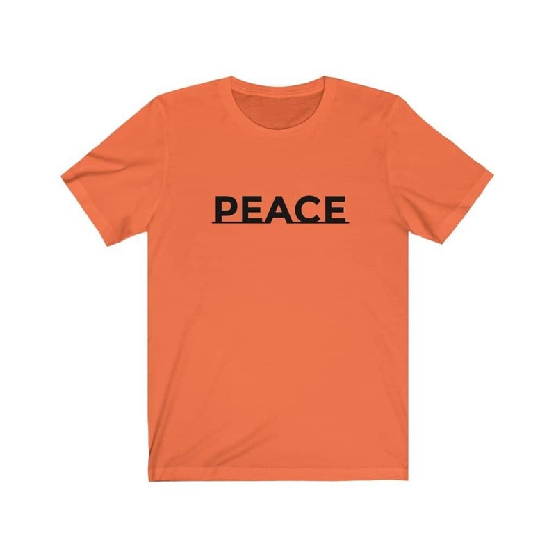 Bella & Canvas Short Sleeve Tee "Peace" black font b gallery