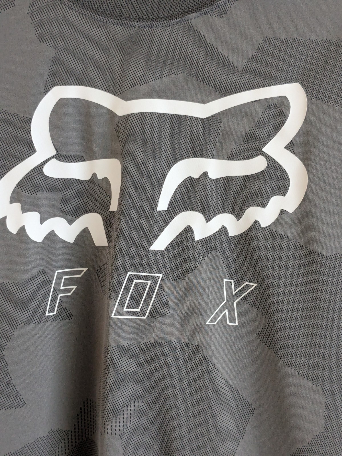 Fox Racing Ranger Shirt Mens Large Grey Camo MTB Cycling Jersey Short Sleeve gallery