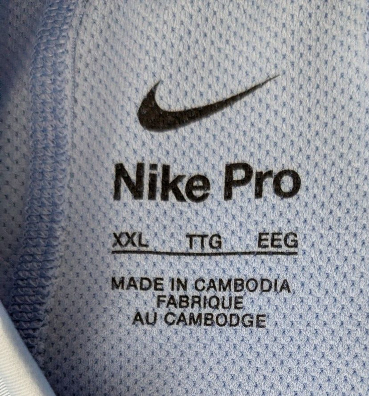 Nike Pro Air Jordan Men's UNC Blue Basketball Tank Size XXL Padded Compression gallery