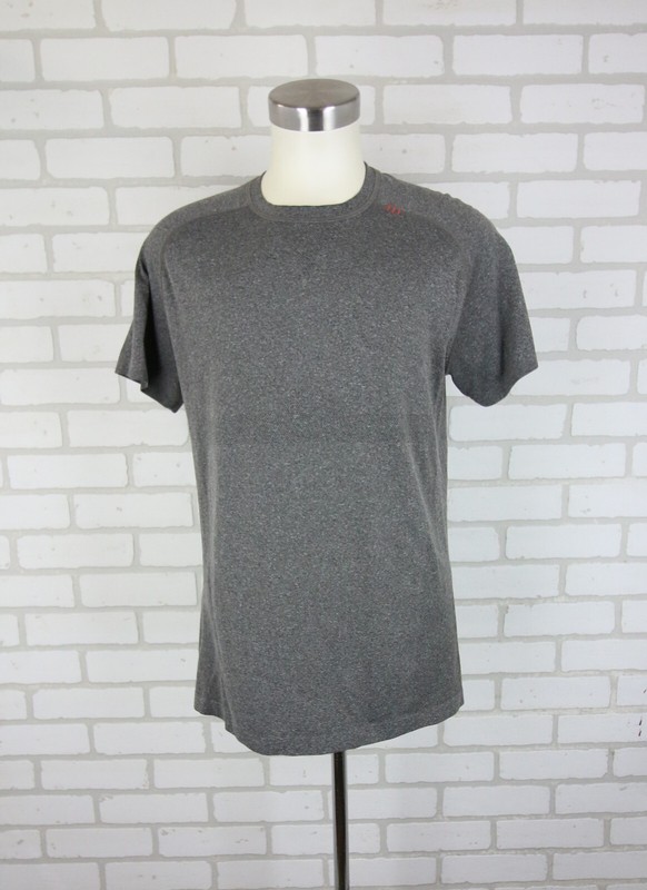 Lululemon Vent Tech T-Shirt Mens L 41" Chest Heather Gray Gym Workout gallery