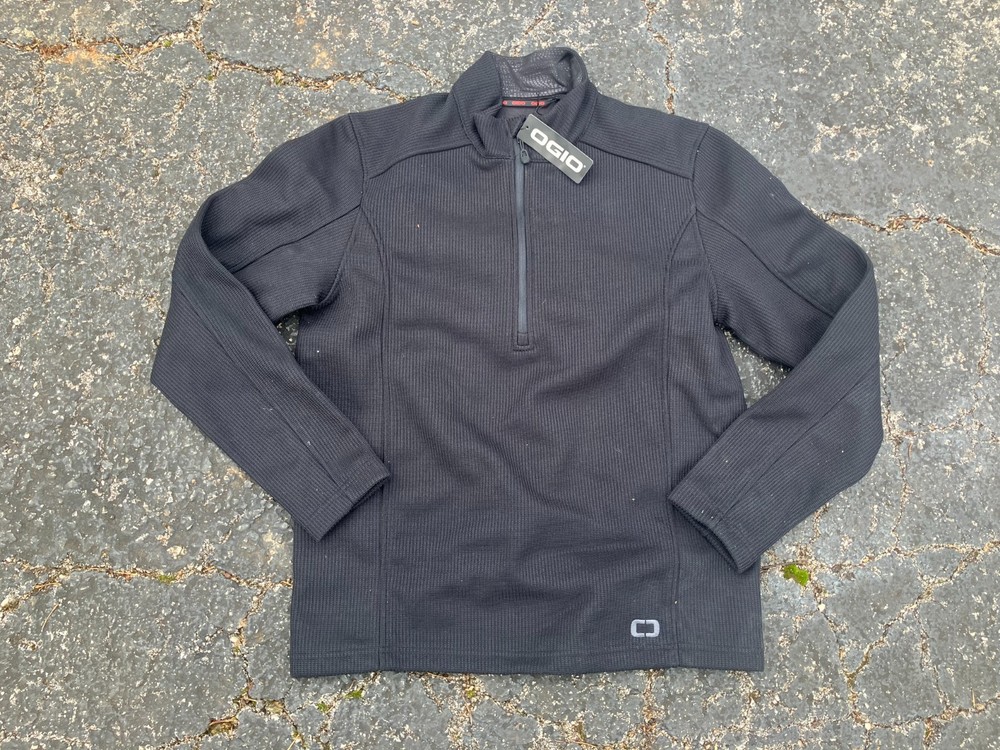 Ogio Shirt Men's 1/4 Zip Thick Pullover Long Sleeve Black Size Medium (M) NWT