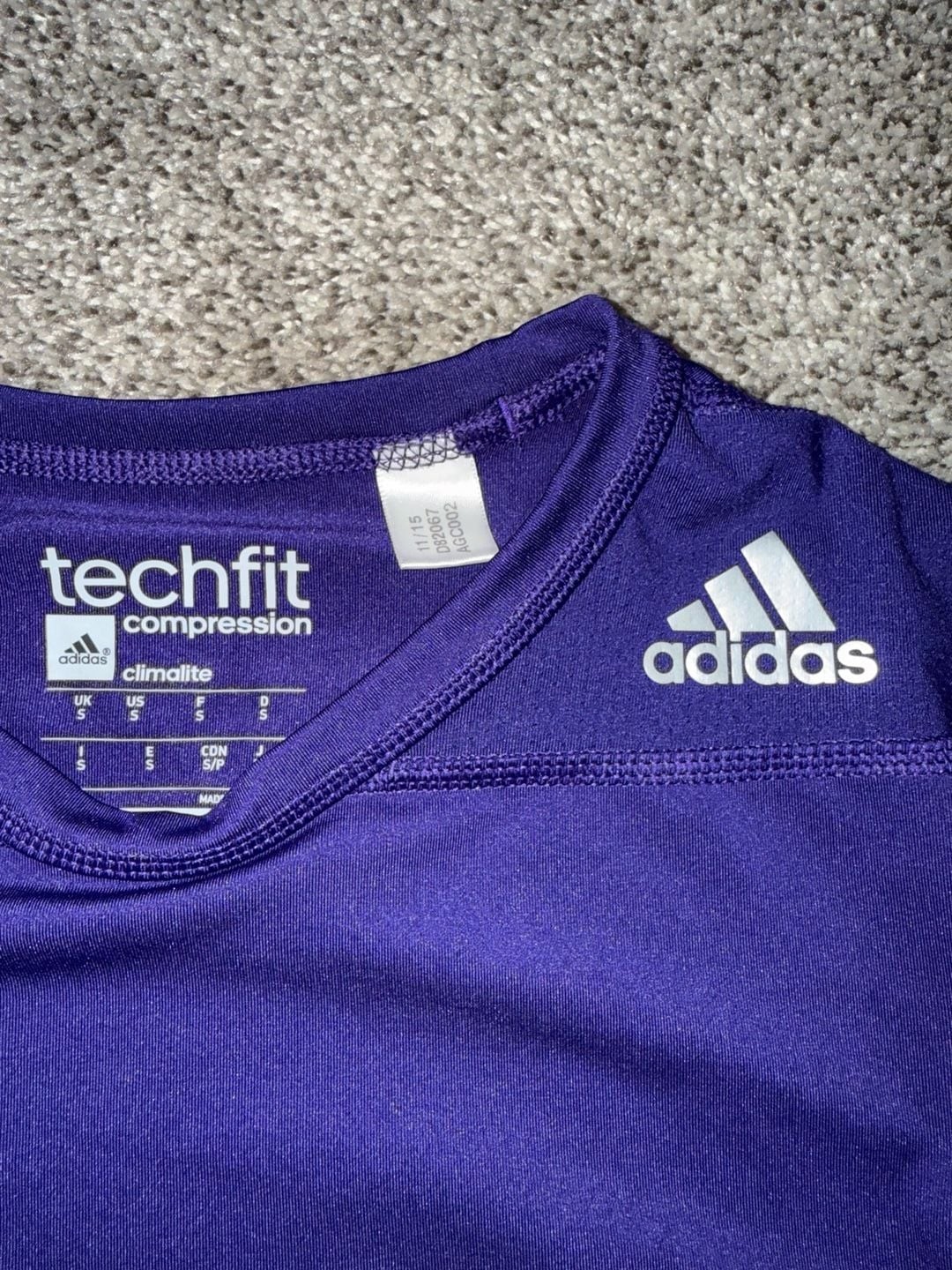 Adidas Techfit Compression Long Sleeve Climalite Athletic Top gallery