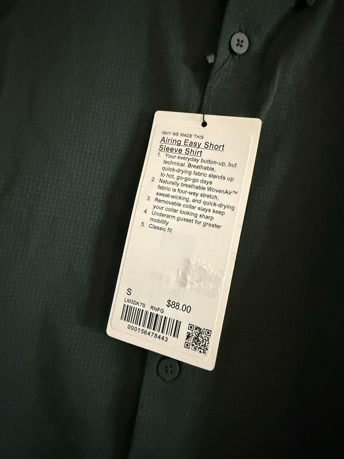 Lululemon Airing Easy Short Sleeve Shirt Men Size S RNFG New gallery