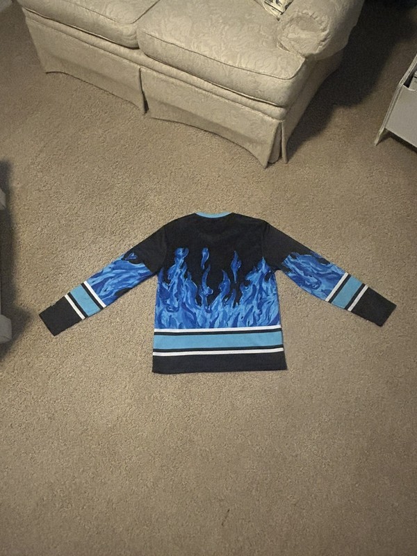 Ripndip Hockey Jersey Mens Small Baby Cat Devil Flamed Design Embroidered Used gallery