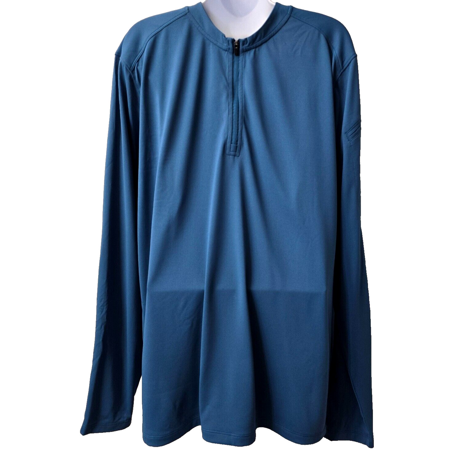 5 11 Tactical Pullover Shirt L Men Quarter Zip Blue Long Sleeve Sample Camp Hike gallery
