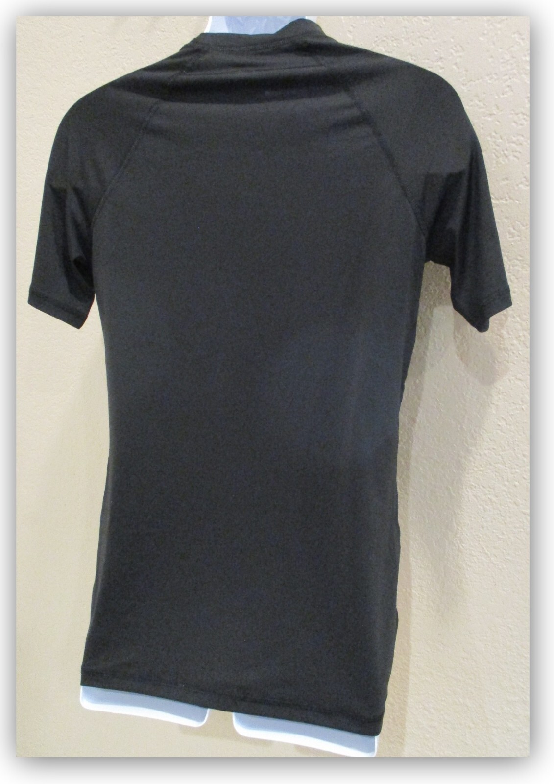 Men's Slim Fit Short Sleeve Rash Guard Swim Shirt - Goodfellow & Co Black SMALL gallery