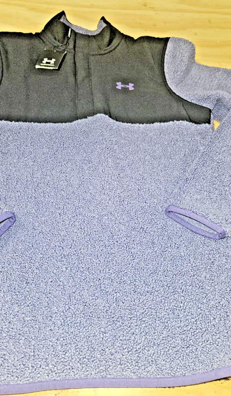 Under Armour Sherpa Sweater Fleece Pullover Golf Purple Men's SMALL NWT gallery