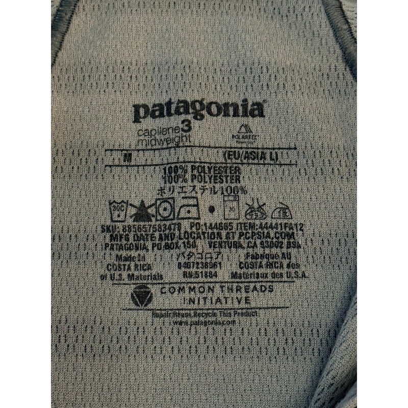 Patagonia Capilene 3 Midweight Pullover Mens Large Gray 1/4 Zip Base Layer gallery