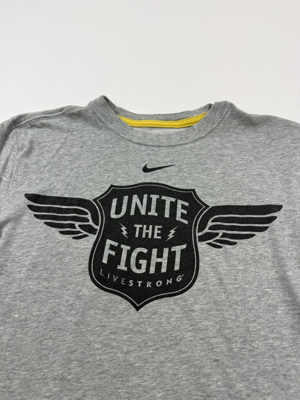 Nike Shirt Mens Small Gray Dri-Fit Unite The Fight Livestrong Tee Athletic Top gallery
