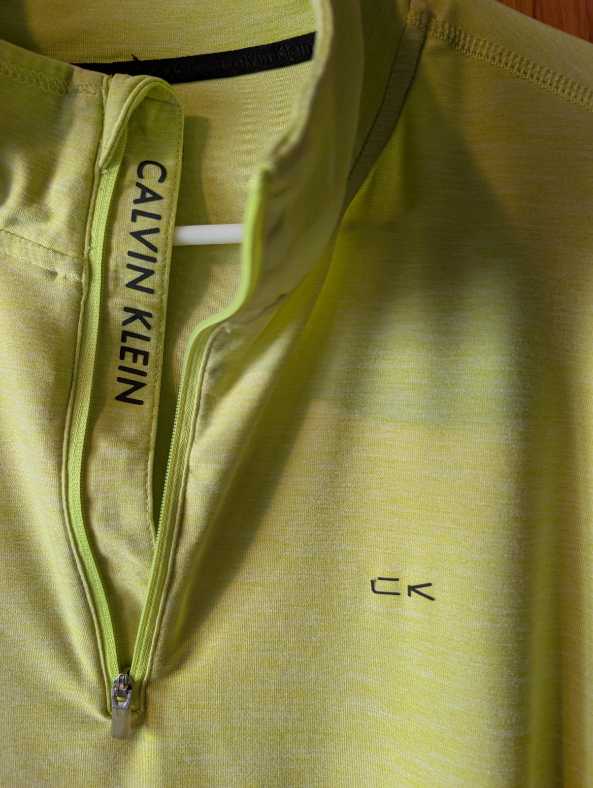 CALVIN KLEIN Performance Quarter Zip Long Sleeve Yellow Size Meduim gallery