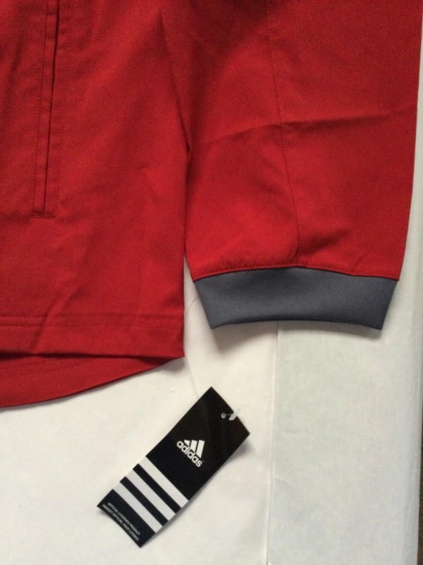 Adidas Quarter Zip Windbreaker Pullover Lightweight New Tags Removable Sleeves gallery