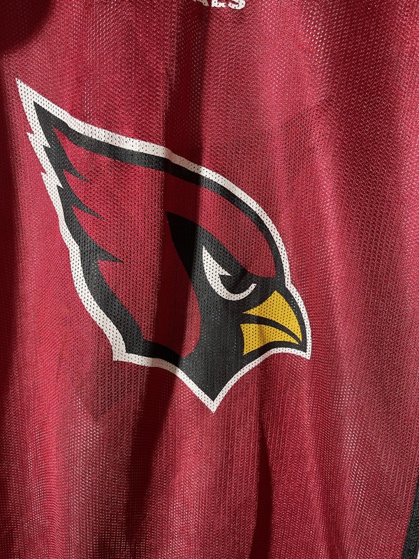 NFL Mens Red White V Neck Jersey Baked Cheetos Red Cardinals - Size L gallery