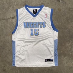 Vintage Reebok NBA Denver Nuggets Carmelo Anthony #15 Jersey – White/Light Blue