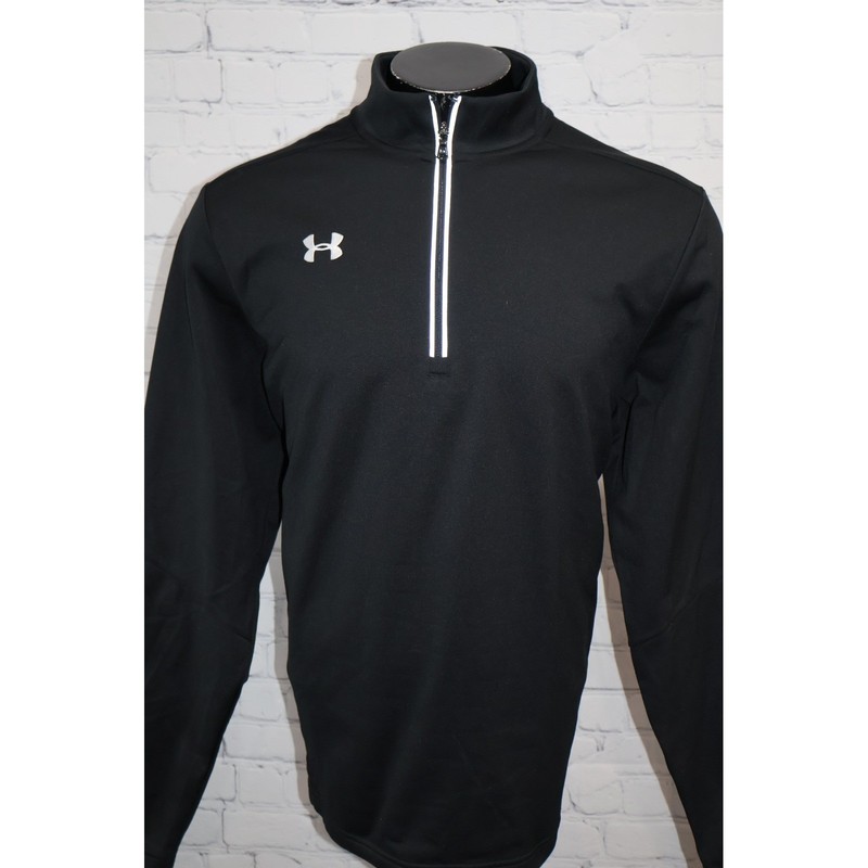 Under Armour 1/4 Zip Pullover Mens XL Black Loose Fit Mock Neck Golf Workout Gym gallery