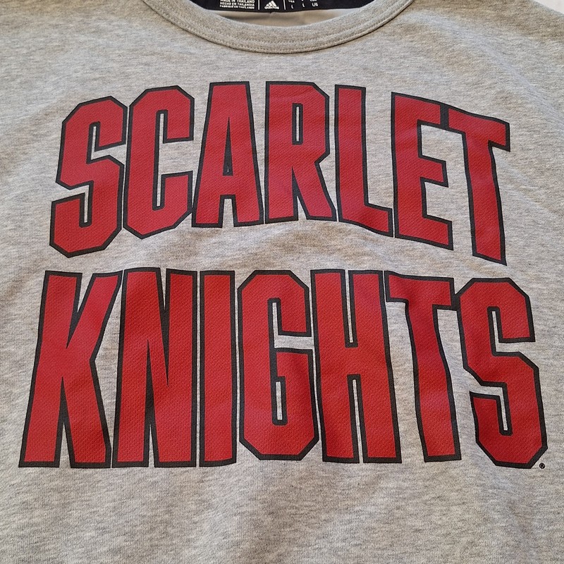 Rutgers Scarlet Knights Adidas Spellout Crewneck Sweatshirt Men's Large EUC gallery