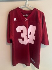 Russell Athletic Alabama Crimson Tide #34 Football Jersey L Distressed