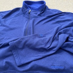 Large Y2K Patagonia R.5 Top Regulator Base thermal 1/4 zip pullover blue Vintage