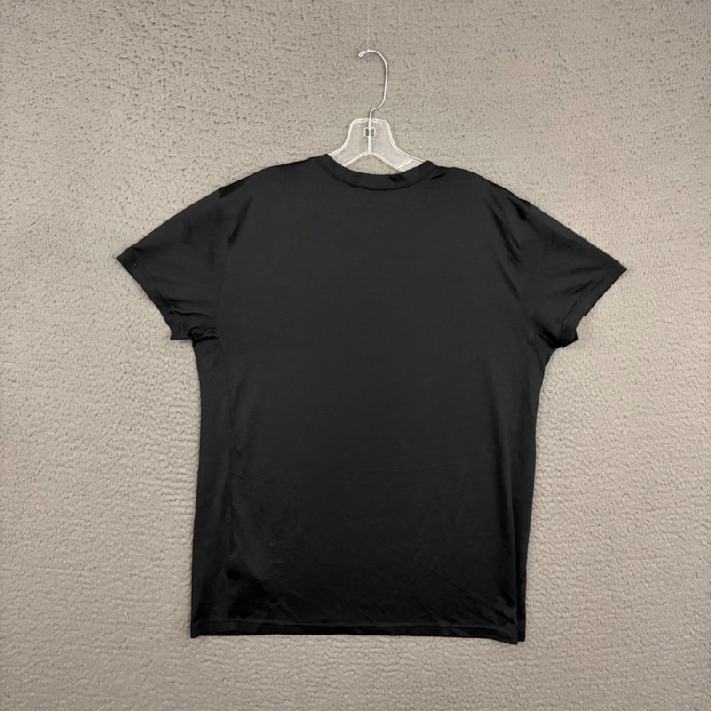 Nike Tennis T-Shirt Mens Large Black Dri-FIT Graphic Swoosh Activewear Training gallery