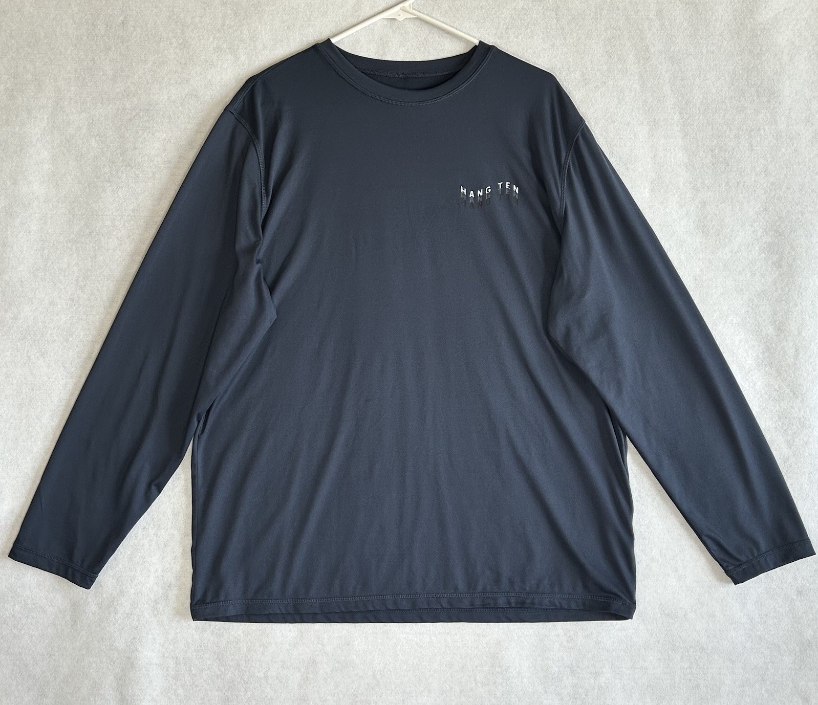 HANG TEN Navy Blue Long Sleeve Sun T-Shirt ~Men’s Large~ UPF 50+ Quick Dry EUC gallery